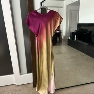 Zara satin multicolor dress